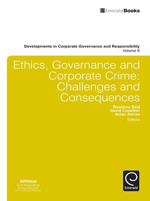 cover image of Developments in Corporate Governance and Responsibility, Volume 6